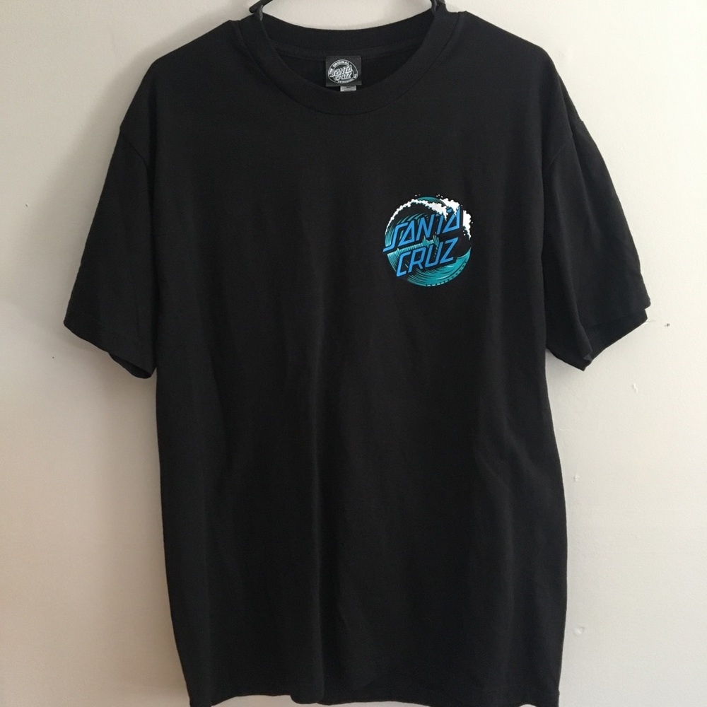 Santa Cruz black wave tee shirt